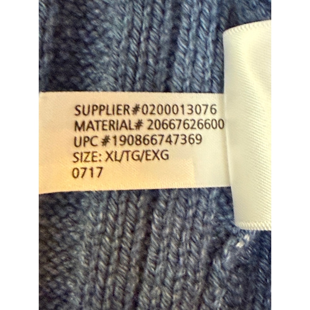 Patchwork Grandpacore Academia Cable Knit Cardigan Sweater XL Blue Gray Men's - Picture 6 of 8